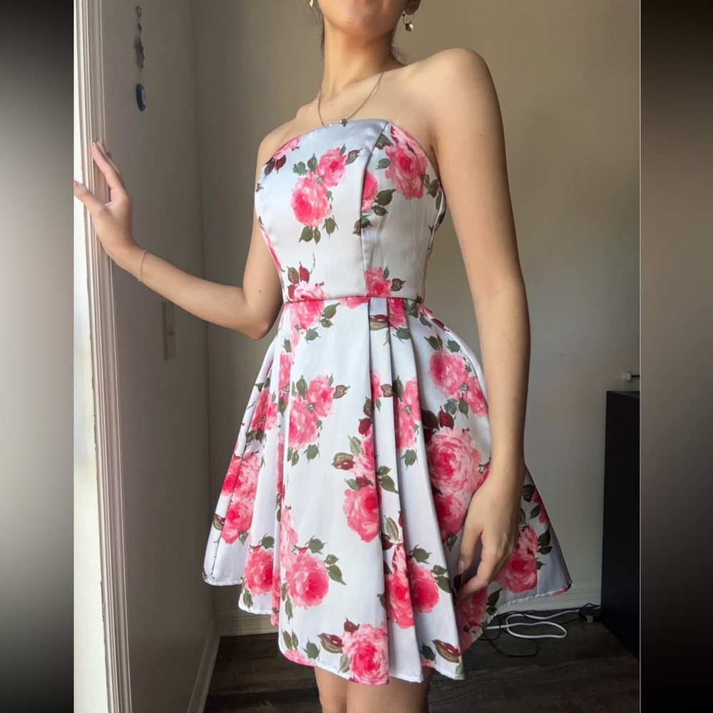 Floral Strapless Dress